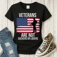 Veterans Are Not Suckers Or Losers Biden 2024 Women's T-Shirt thumb 3