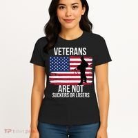 Veterans Are Not Suckers Or Losers Biden 2024 Women's T-Shirt thumb 4