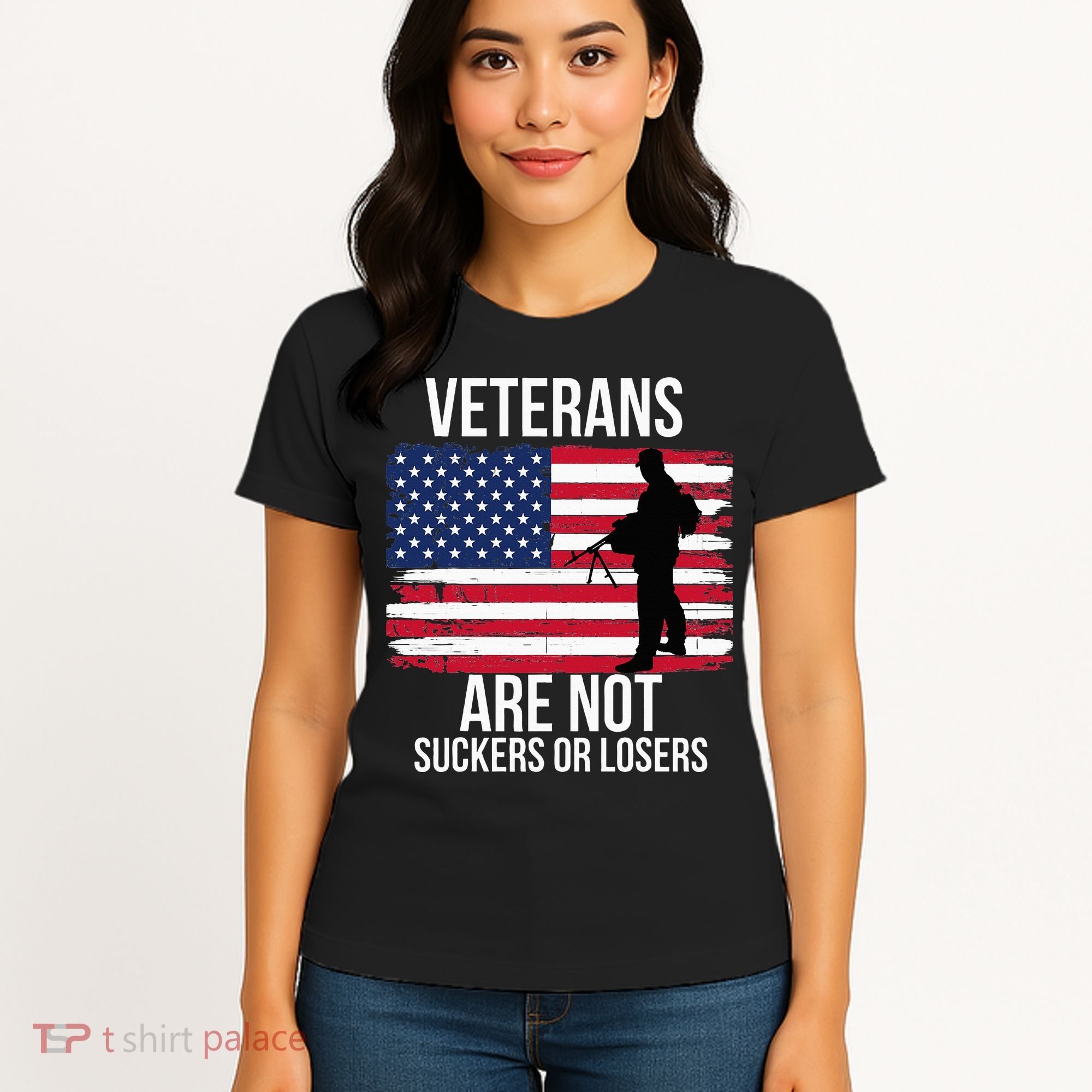 Veterans Are Not Suckers Or Losers Biden 2024 Women's T-Shirt