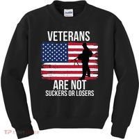 Veterans Are Not Suckers Or Losers Biden 2024 Kids Sweatshirt thumb 0
