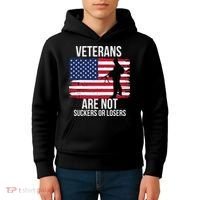 Veterans Are Not Suckers Or Losers Biden 2024 Kids Hoodie thumb 4
