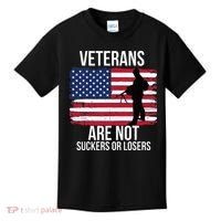 Veterans Are Not Suckers Or Losers Biden 2024 Kids T-Shirt thumb 0