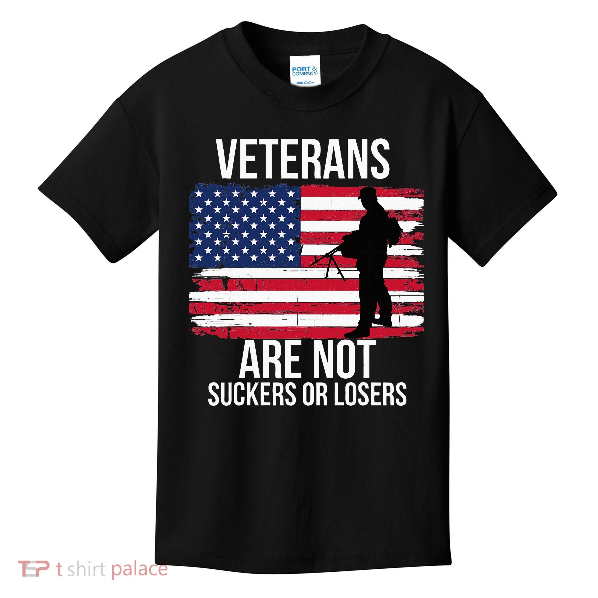 Veterans Are Not Suckers Or Losers Biden 2024 Kids T-Shirt