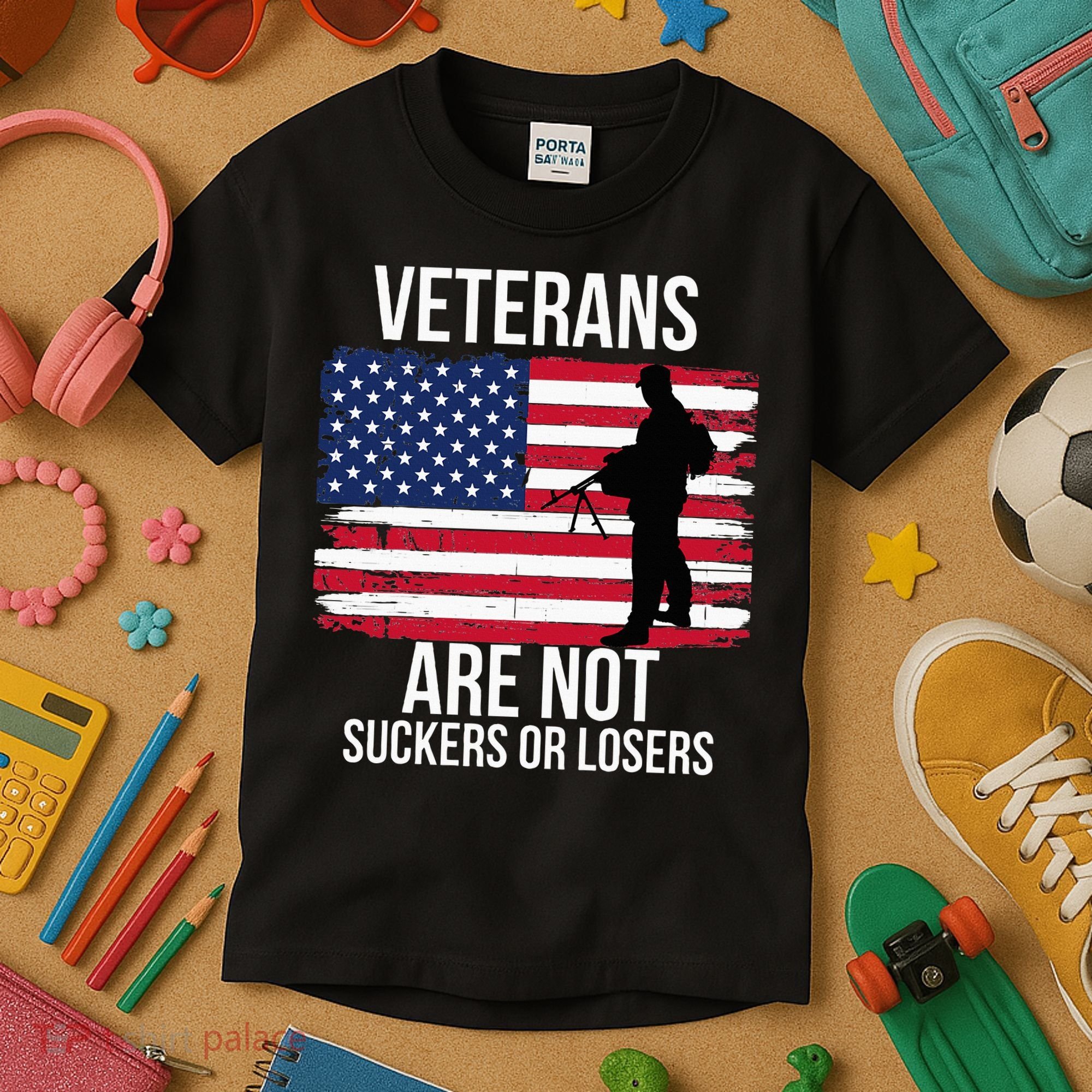 Veterans Are Not Suckers Or Losers Biden 2024 Kids T-Shirt