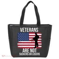 Veterans Are Not Suckers Or Losers Biden 2024 Tote Bag thumb 0