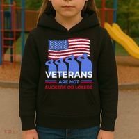 Veterans Are Not Suckers Or Losers Kids Hoodie thumb 3
