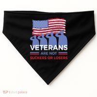 Veterans Are Not Suckers Or Losers USA-Made Doggie Bandana thumb 0