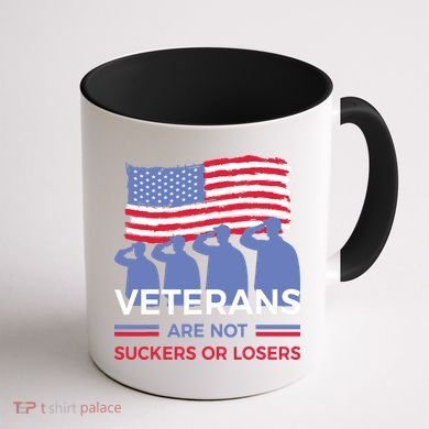 Veterans Are Not Suckers Or Losers Coffee Mug back