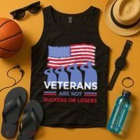 Veterans Are Not Suckers Or Losers Tank Top thumb 4