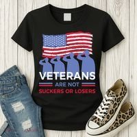 Veterans Are Not Suckers Or Losers Women's T-Shirt thumb 3