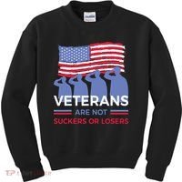Veterans Are Not Suckers Or Losers Kids Sweatshirt thumb 0