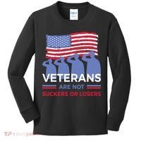 Veterans Are Not Suckers Or Losers Kids Long Sleeve Shirt thumb 0