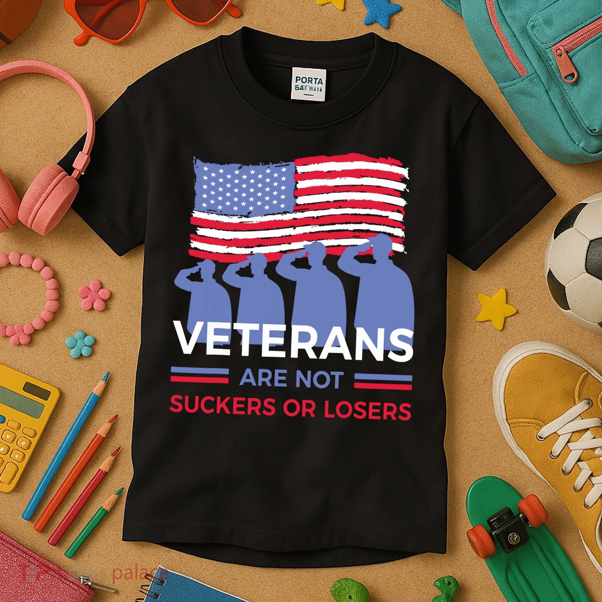 Veterans Are Not Suckers Or Losers Kids T-Shirt