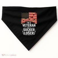Veterans Are Not Suckers Or Losers USA-Made Doggie Bandana thumb 0