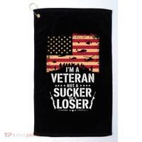 Veterans Are Not Suckers Or Losers Golf Towel thumb 0