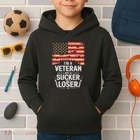 Veterans Are Not Suckers Or Losers Kids Hoodie thumb 2