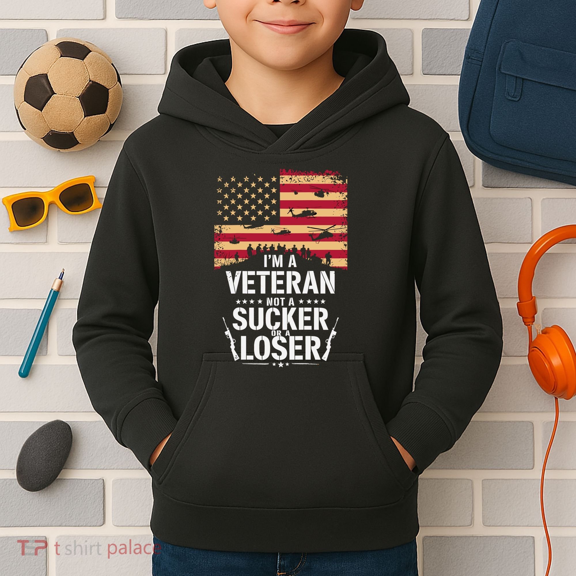 Veterans Are Not Suckers Or Losers Kids Hoodie