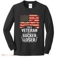 Veterans Are Not Suckers Or Losers Kids Long Sleeve Shirt thumb 0