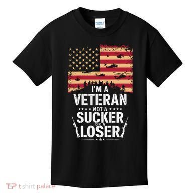 Veterans Are Not Suckers Or Losers Kids T-Shirt