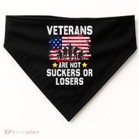 Veterans Are Not Suckers Or Losers USA-Made Doggie Bandana thumb 0