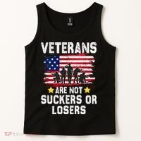 Veterans Are Not Suckers Or Losers Tank Top thumb 2