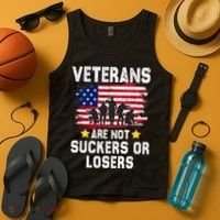 Veterans Are Not Suckers Or Losers Tank Top thumb 4