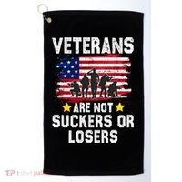 Veterans Are Not Suckers Or Losers Golf Towel thumb 0