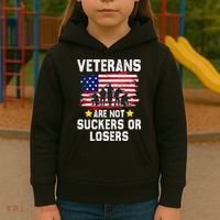 Veterans Are Not Suckers Or Losers Kids Hoodie thumb 3