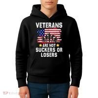 Veterans Are Not Suckers Or Losers Kids Hoodie thumb 4