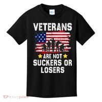 Veterans Are Not Suckers Or Losers Kids T-Shirt thumb 0