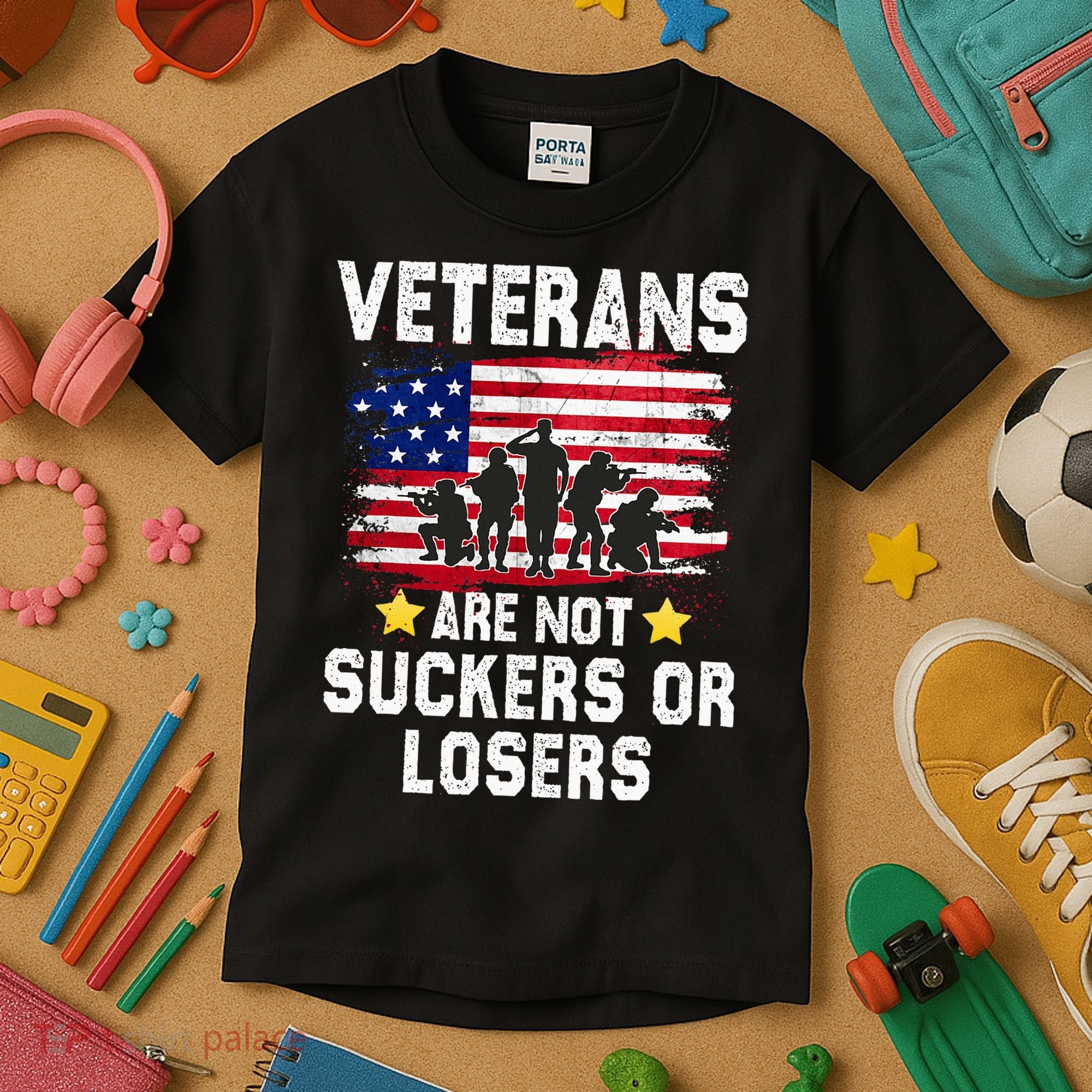 Veterans Are Not Suckers Or Losers Kids T-Shirt