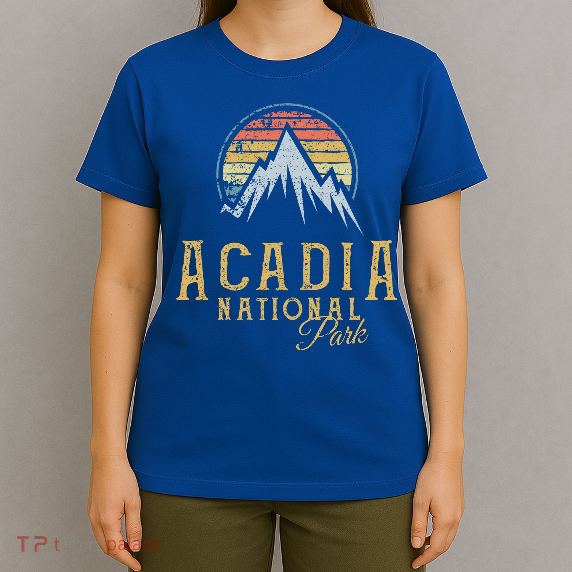 Vintage Acadia National Park Mountains Summit Meaningful Gift T-Shirt