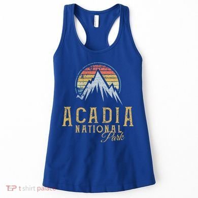 Vintage Acadia National Park Mountains Summit Meaningful Gift Women's Tank Top
