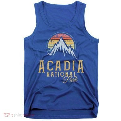 Vintage Acadia National Park Mountains Summit Meaningful Gift Tank Top