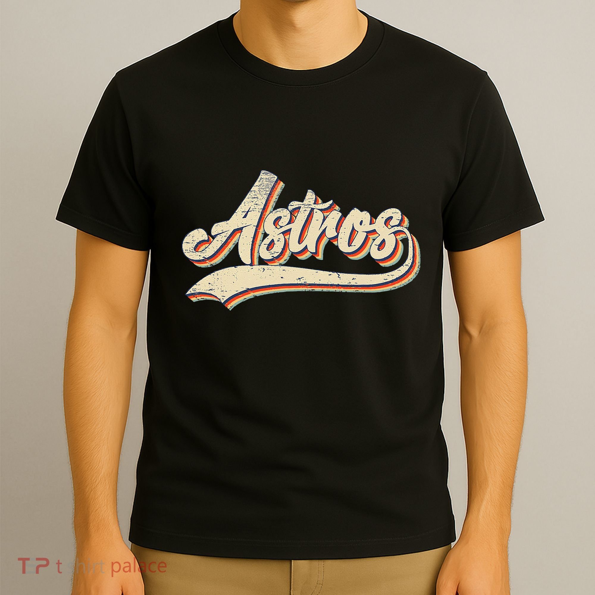 Vintage Astros Name Throwback Retro Apparel Gift T-Shirt