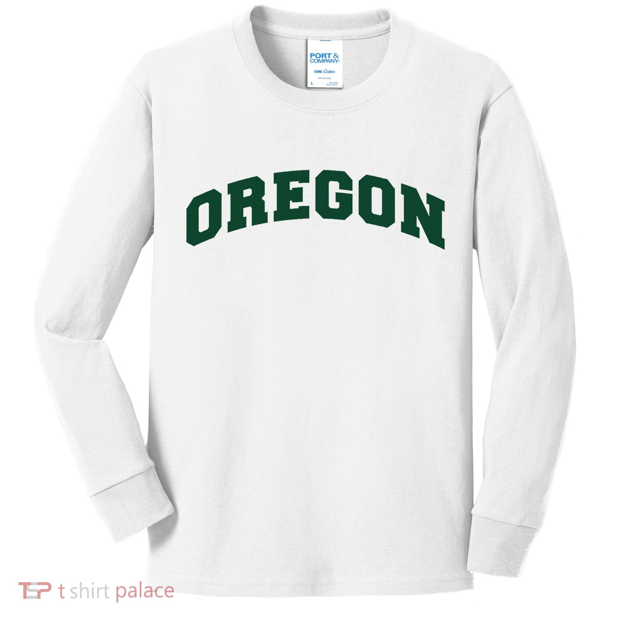 Varsity Arch Oregon Kids Long Sleeve Shirt