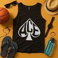 Vintage Ace Of Spades Texas Hold'em Playing Card Tank Top thumb 4