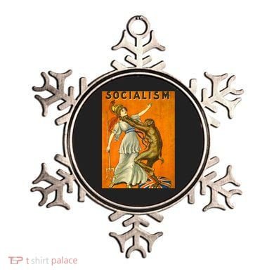 Vintage AntiSocialism Print Ornament