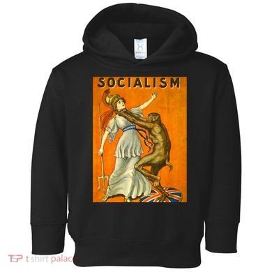 Vintage AntiSocialism Print Toddler Hoodie