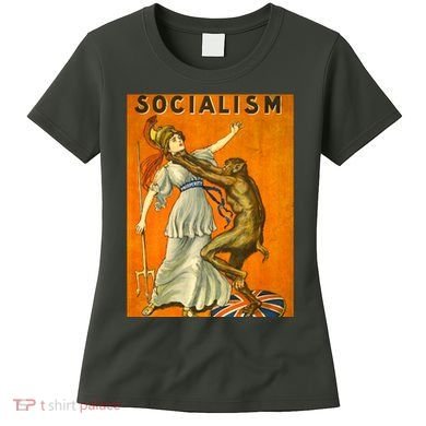 Vintage AntiSocialism Print Women's T-Shirt