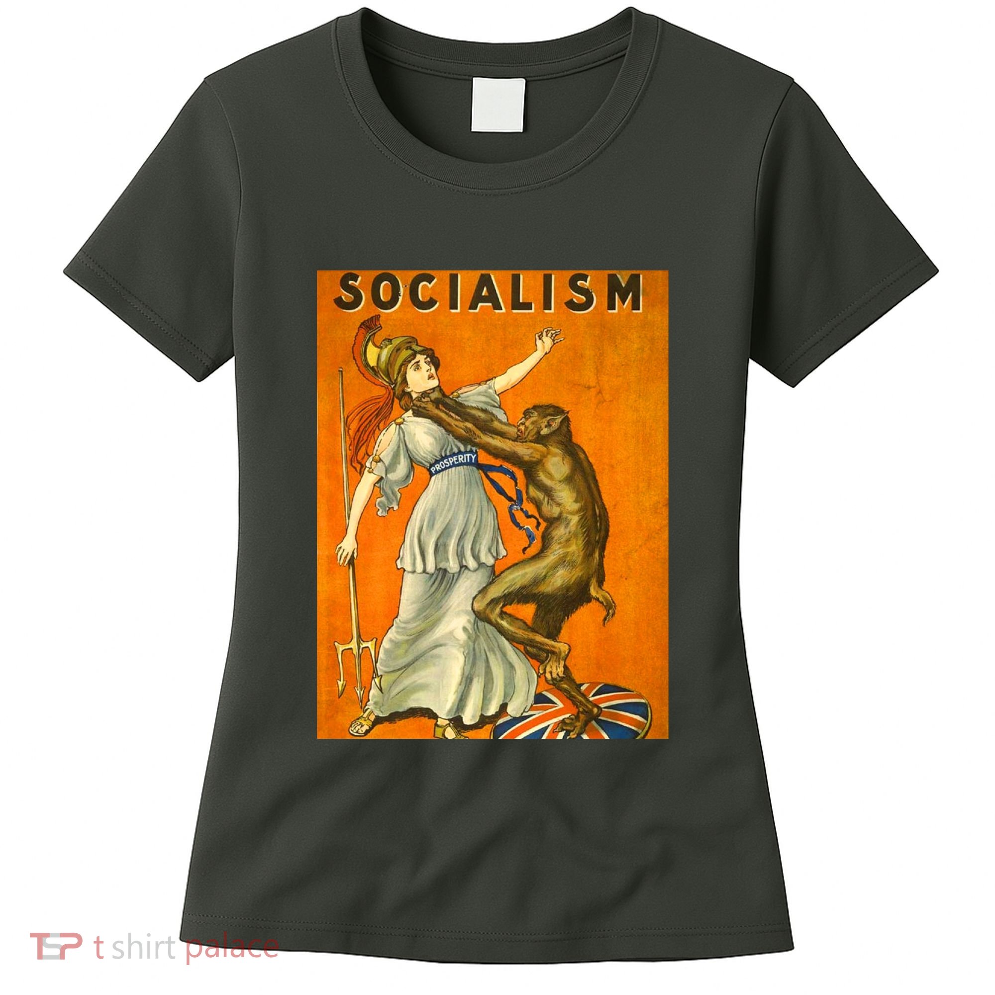 Vintage AntiSocialism Print Women's T-Shirt