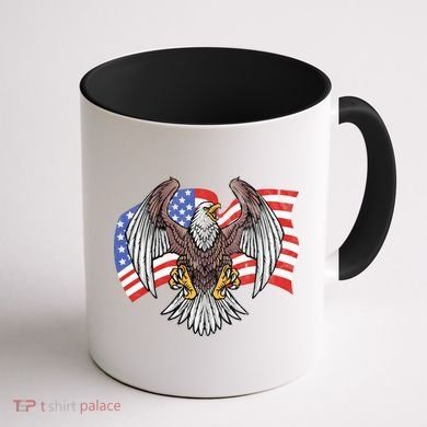 Vintage American Patriotic Eagle Coffee Mug back