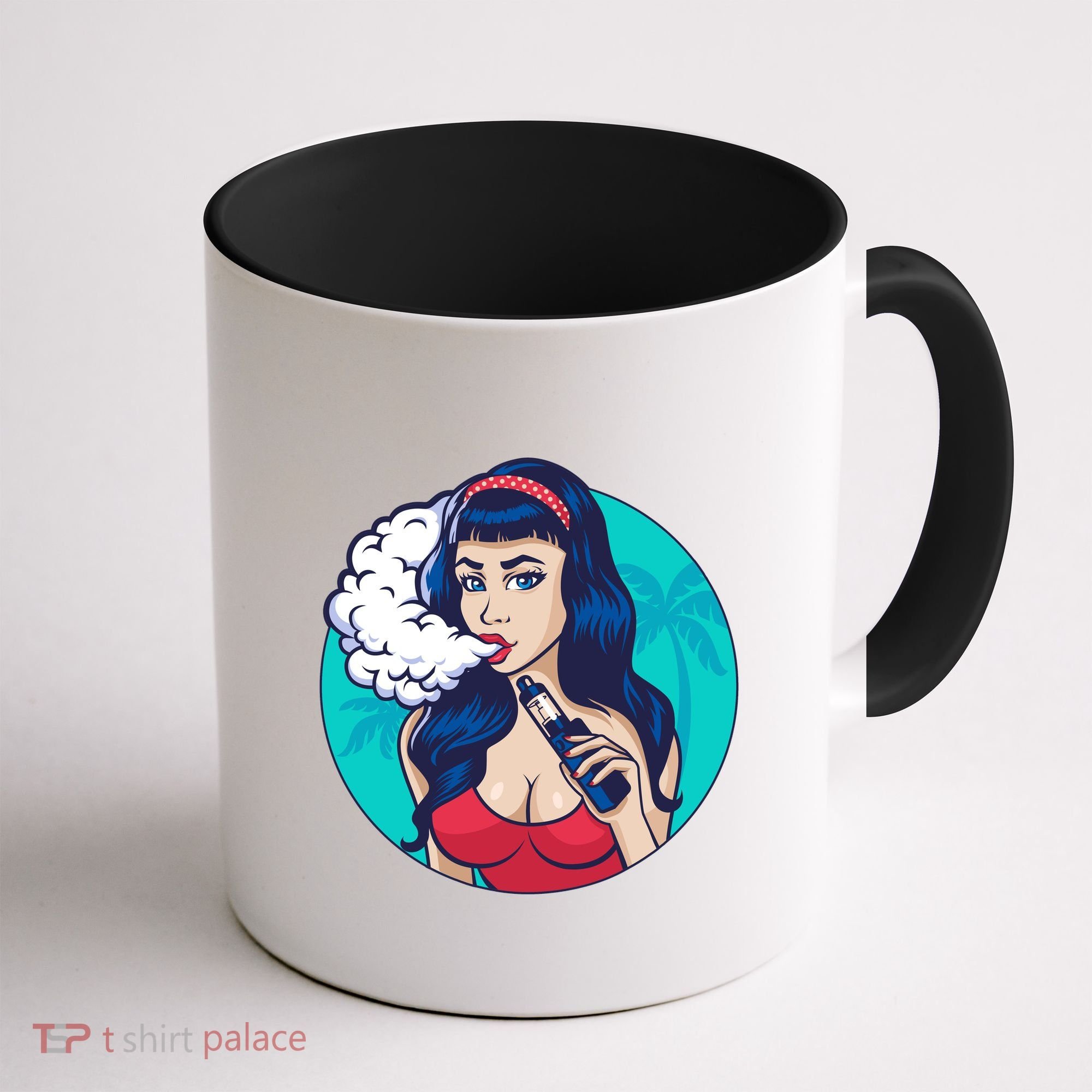 Vaping Cloud Vape Lady Coffee Mug