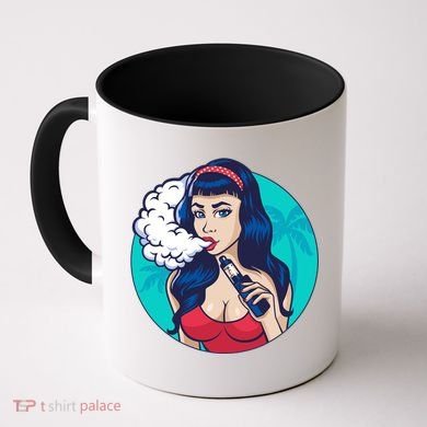 Vaping Cloud Vape Lady Coffee Mug