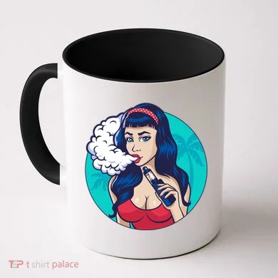 Vaping Cloud Vape Lady Coffee Mug