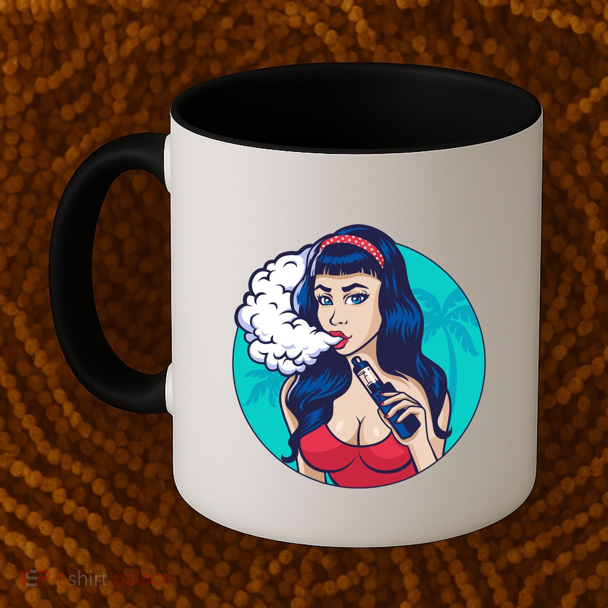 Vaping Cloud Vape Lady Coffee Mug