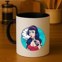 Vaping Cloud Vape Lady Coffee Mug thumb 4