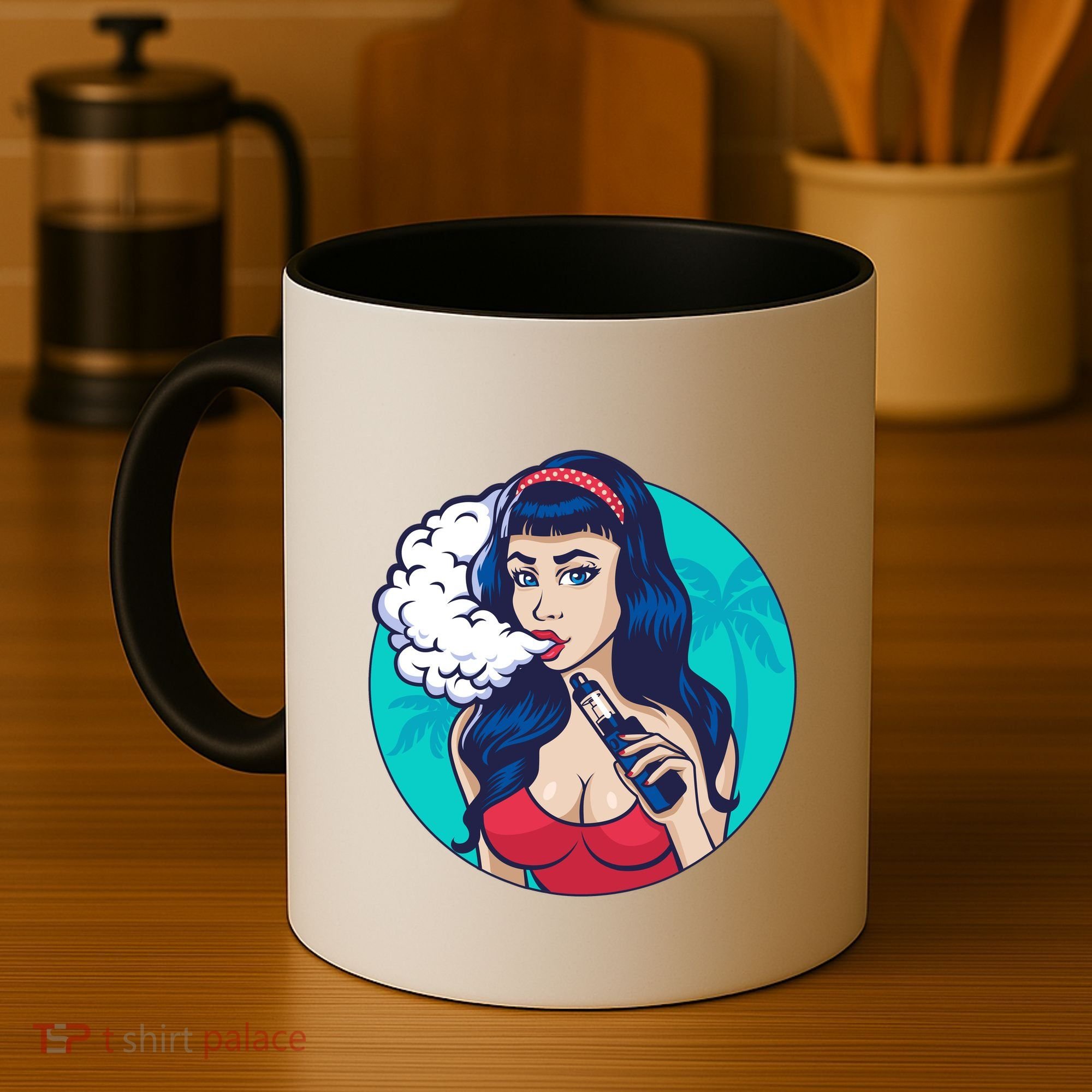 Vaping Cloud Vape Lady Coffee Mug