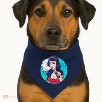 Vaping Cloud Vape Lady USA-Made Doggie Bandana thumb 1
