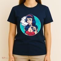 Vaping Cloud Vape Lady T-Shirt thumb 4